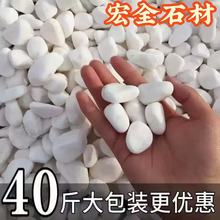 白色石子天然白石子庭院铺路鹅卵石颗粒小白石头阳台造景景观砾石