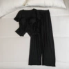 Black breast pads, trousers, with short sleeve
