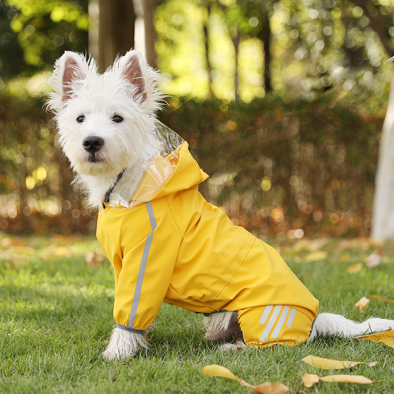犬四足レインコート防水大中小小型犬ペットレインコート子犬雨の日の外出服ペット用品|undefined