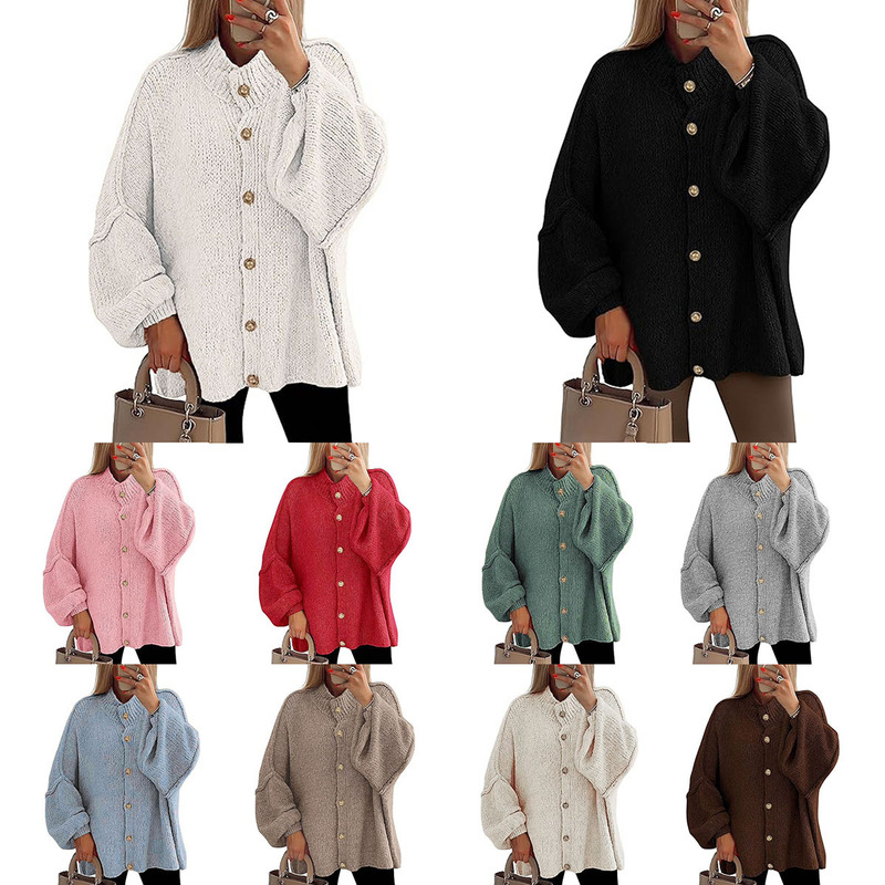 2024 Autumn and Winter College Style Lazy Knitted Women's Cardigan Cross-border Hot Selling Europe and America Xi Xi Yin Amazon Hot Selling