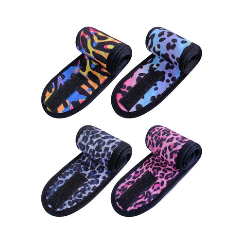 European and American cross-border fashion leopard print Velcro headband women's face wash sports breathable postpartum scarf hair accessories wholesale