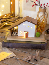 阿楹 桌面微縮房子裝飾工藝品木屋擺件 日式文藝發光解壓治愈禮物