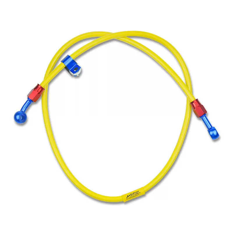 摩托改装配件改装彩色刹车上泵碟刹油管 通用钢丝橡胶刹车油管