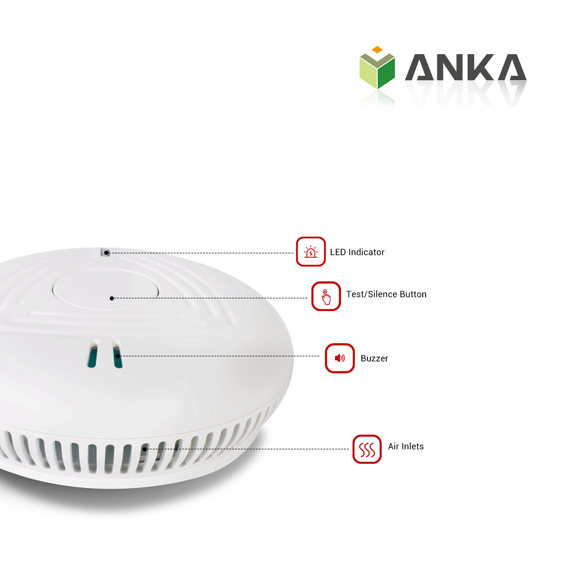 工厂直销10年电池 烟感警报器烟雾感应报警器符合荷兰 欧洲标准