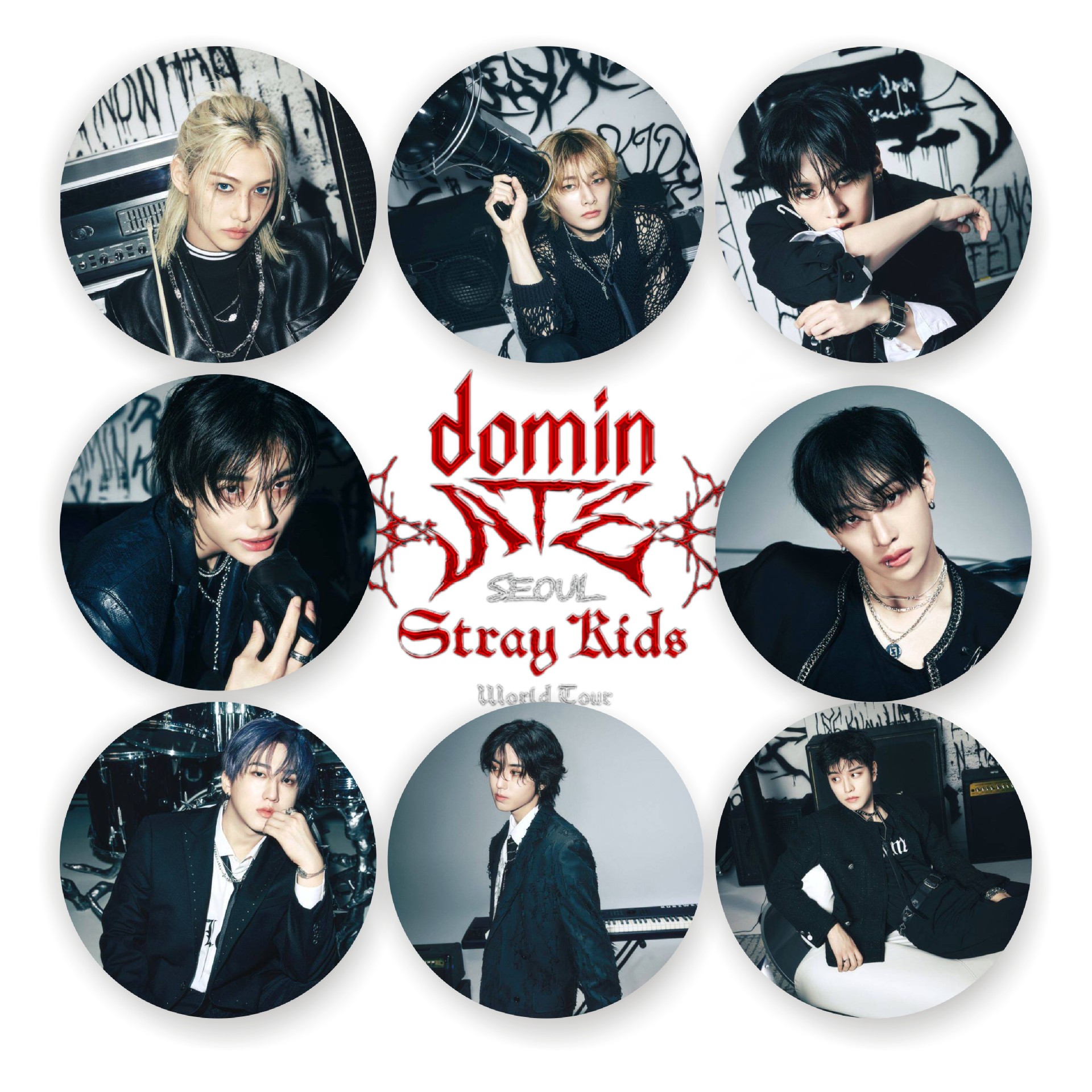 Stray Kids' new album "ATE" badge, mirror keychain, celebrity merchandise tin badge
