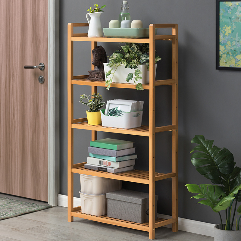 Simple Bookshelf Floor Bookcase Children's Reading Area Picture Book Rack Wall Storage Rack Living Room Household Storage Rack