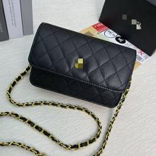 厂家直供2024款woc小香风鱼子酱斜挎女包发财包菱格链条包单肩背