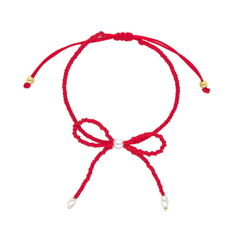 Glass Material Geometric Pattern Women's Gender Casual Elegant Lady Geometric Glass Beaded Chain Beaded Bracelets Wholesale