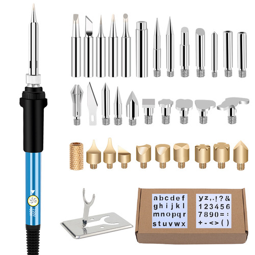 Cross-border 28-piece engraving and soldering iron set Temperature-adjusting engraving tools Electric soldering iron engraving tools Pyrography set tools
