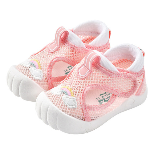 Baby Sandals Women's Summer Toddler Shoes 0 to 1-2 Years Old Baby Non-Slip Soft Soled Infant Net Shoes for Boys and Children