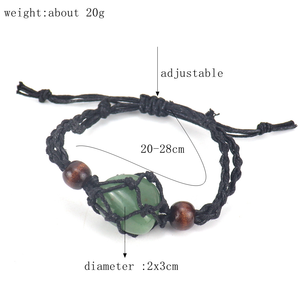 1 Piece Retro Geometric natural stone Crystal Agate Womenu0027S Bracelets
