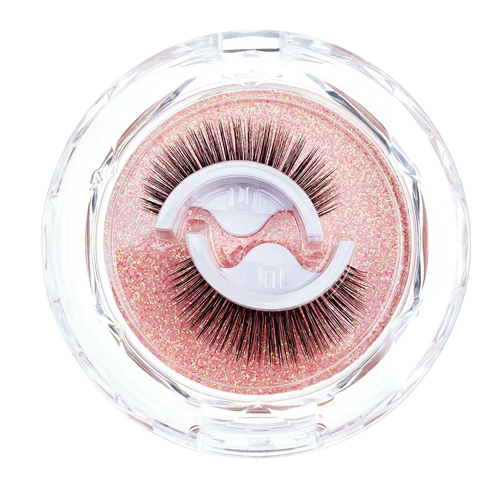 Tiktok mismo estilo caliente jalea pegamento pestañas autoadhesivas natural de fábrica de girasol grueso sin pegamento simulación 3D pestañas postizas