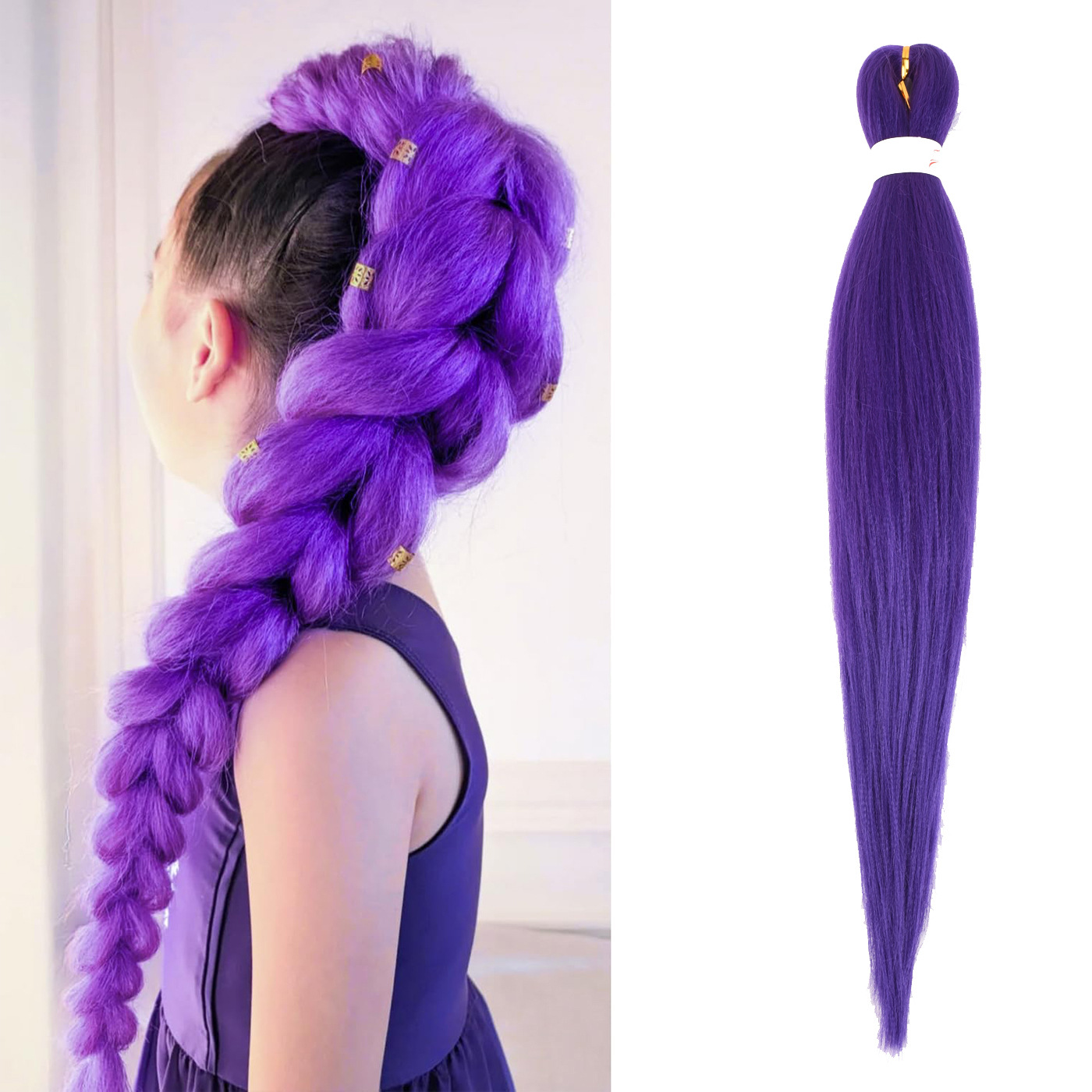 Un paquete morado (26inch65cm90 gramos)