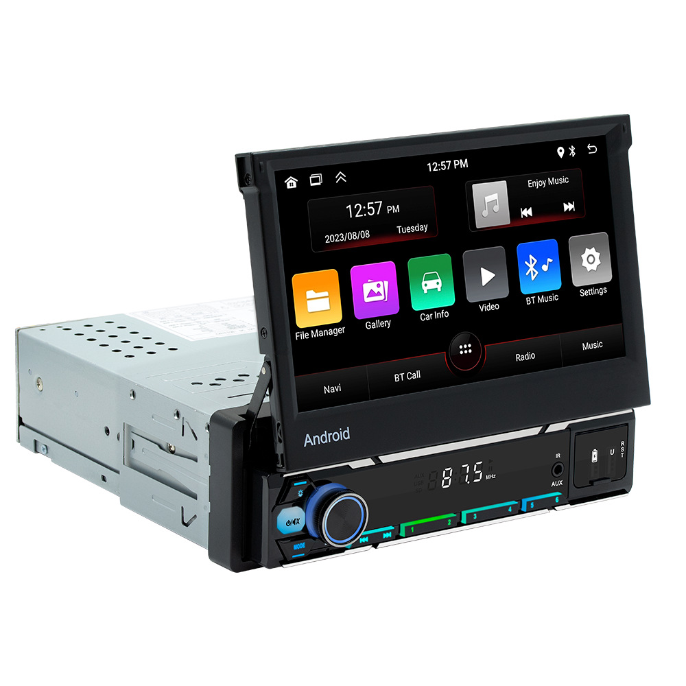 7 pulgadas inalámbrico carplay coche pantalla retráctil coche Android GPS navegador inteligente Bluetooth marcha atrás vista trasera todo-en-una máquina