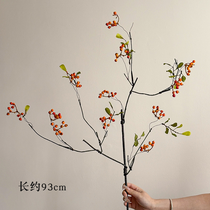 批发侘寂风马桑果假花仿真花绿植干花客厅餐桌装饰品摆件一件代发|undefined