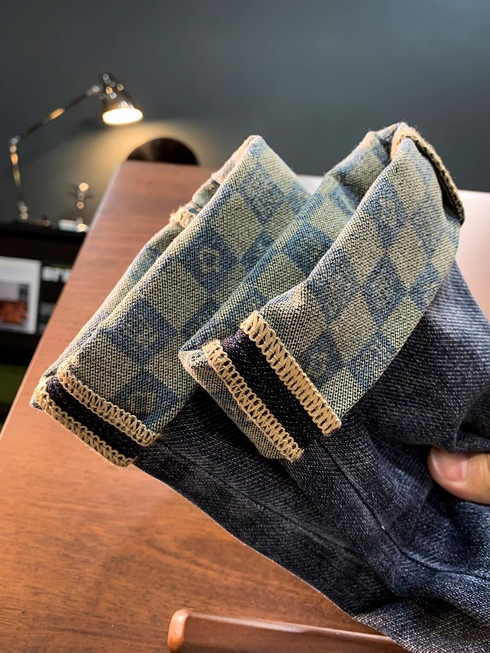 2024 Spring Jeans Men's Korean Edition Trendy Embroidery Fit Slim Straight Leg Fashion Versatile Casual Pants_mkmklike.com