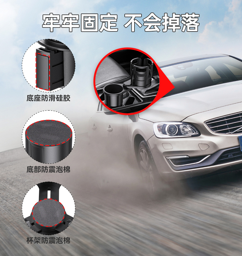 Shunwei Car Water Cup Holder Extender Car Cup Holder Limiter Car Storage Rack Car Multi-Functional Drink Holder