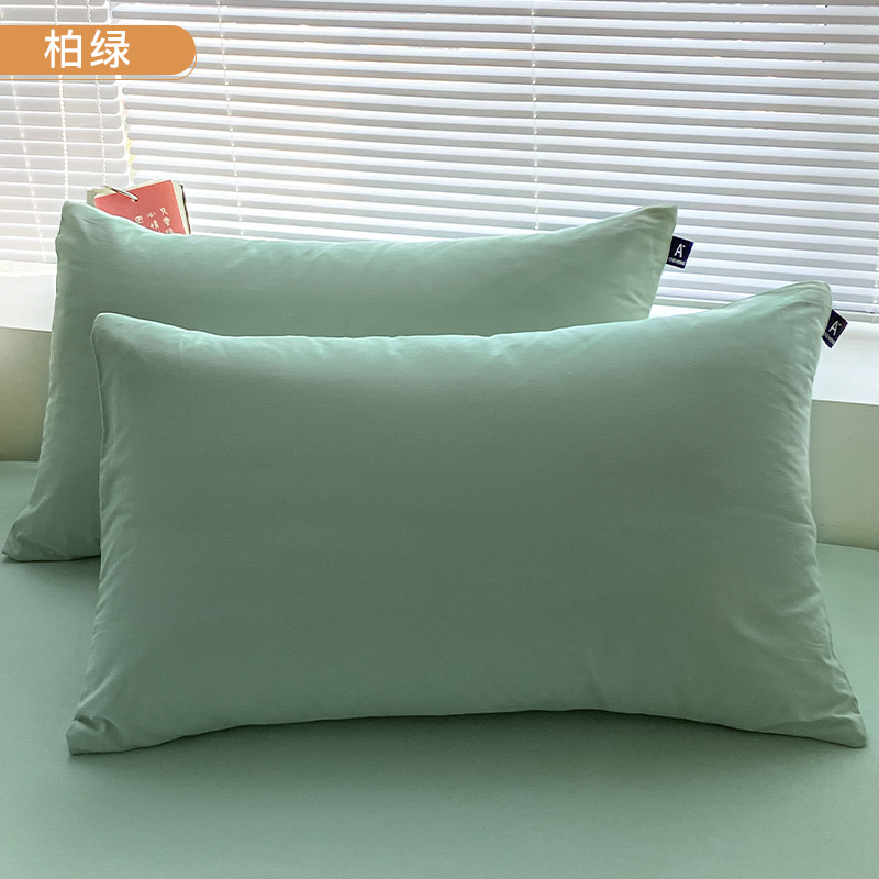 Funda de almohada de algodón de color sólido, un par de fundas de almohada especiales de dormitorio de algodón puro, una sola funda de forro de almohada de 48cm x 74cm 1