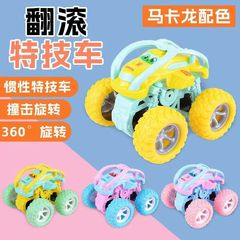 Inertial 4WD Off-Road Boy's Toy Stunt Rolling Car Shockproof Children's Car Model Night Market Stall Wholesale