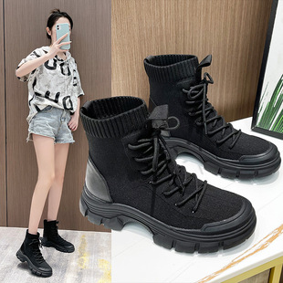 Martin boots Women's British Style 2023 new fashion trendy ins short boots spring and autumn single boots thin socks boots show feet small