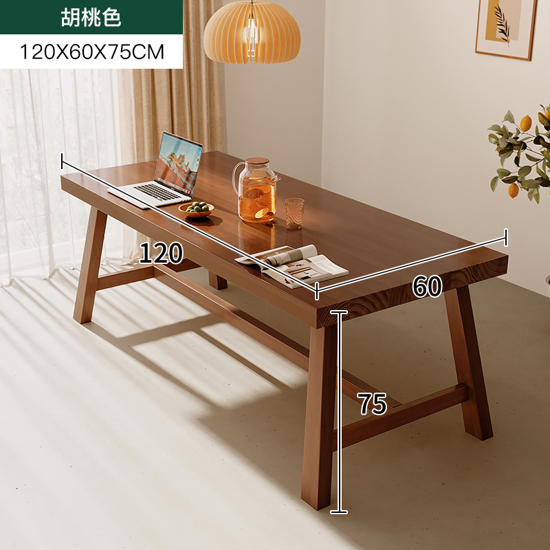 Mesa de comedor de madera sólida pequeña casa simple y lujosa mesa de comedor rectangular sala de estar combinación de mesa de comedor de madera