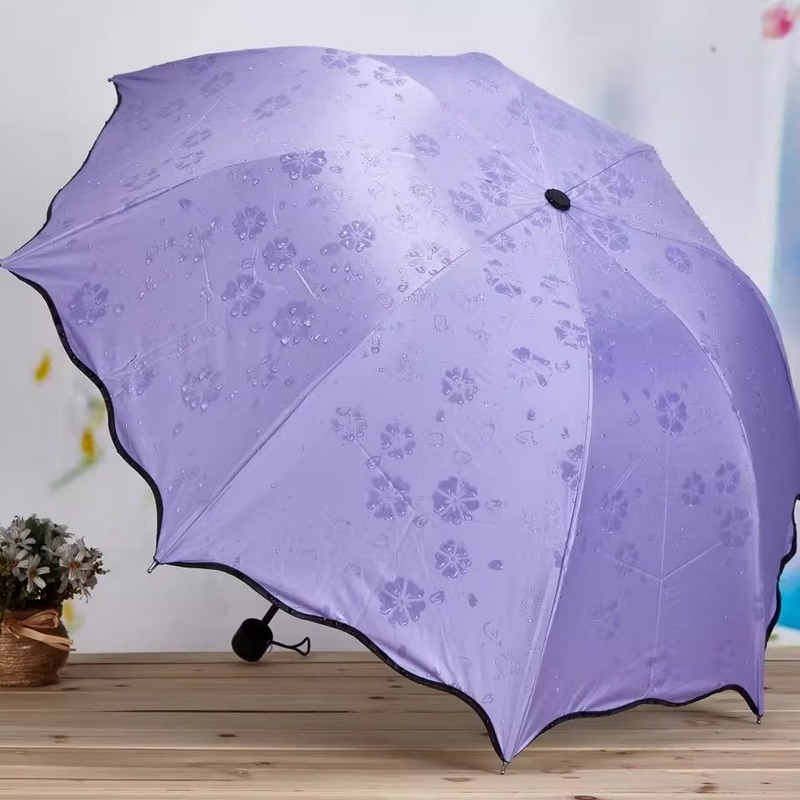 【新款】雨伞晴雨伞遮阳加厚晴雨两用太阳折叠三折伞手动美观实用|undefined