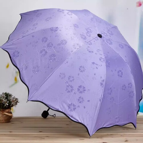 【New Model】Umbrella Sunny Rain Umbrella Sunshade Thick Sunny Rain Dual-purpose Foldable Three-fold Manual Aesthetic and Practical