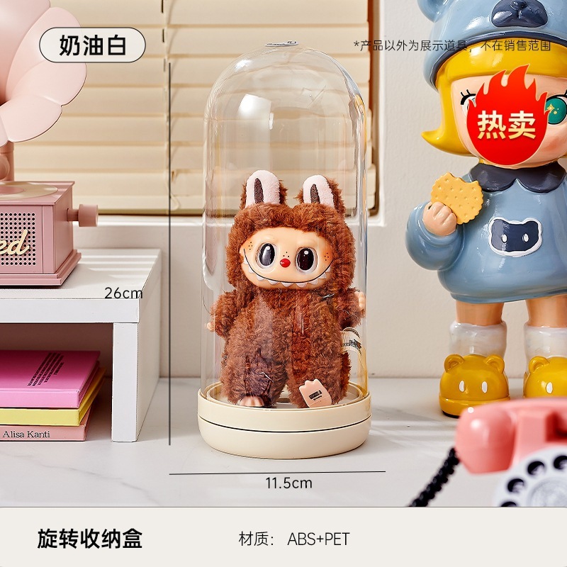 可愛い収納ボックス 透明 大容量 ミニチュア食品玩具 フィギュア ブラインドボックス ディスプレイボックス 多層回転式卓上収納ラック|undefined