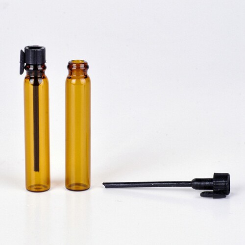 1ml light-proof brown glass essential oil dispensing bottle trial size perfume bottle drop stick brown small sample bottle portable empty bottle