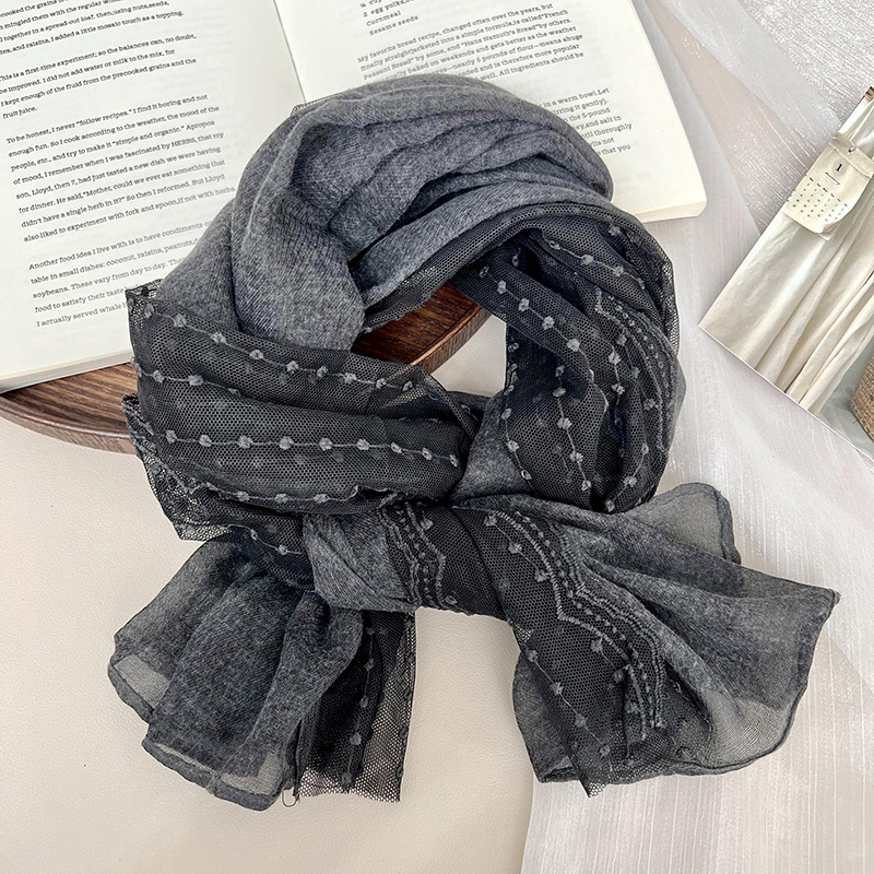 Bufandas de invierno de alta calidad nicho de diseño de algodón y lino cuello turístico bufandas bufandas al por mayor