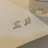 Silver needle, small earrings, fashionable ear clips, silver 925 sample, simple and elegant design, no pierced ears