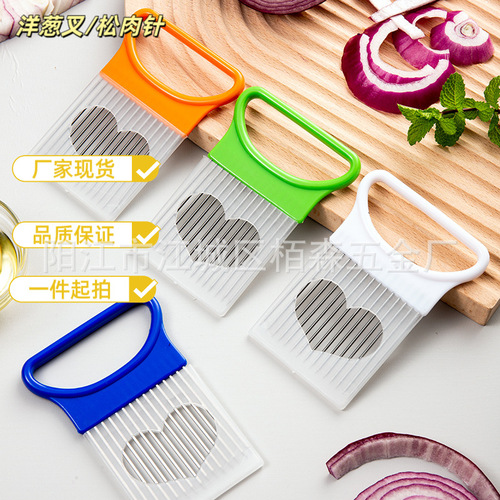 304 stainless steel onion spear fork fruit fork meat tenderizer needle vegetable fruit slice holder potato spear holder