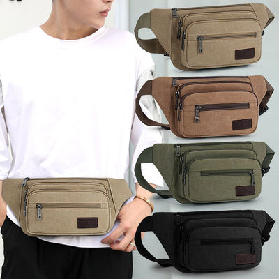 outdoors leisure time man canvas Waist pack new pattern multi-function Waist pack men and women Business Wallets