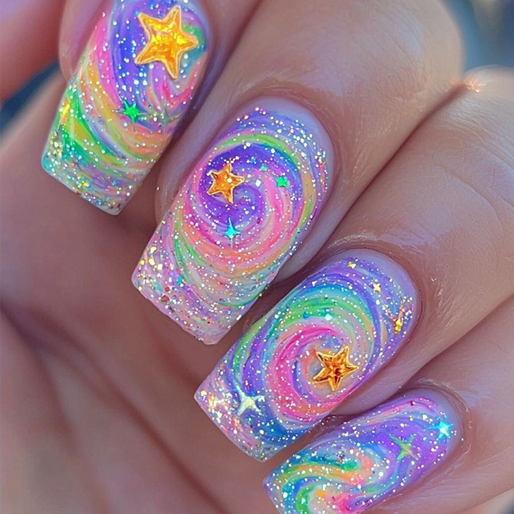Comercio exterior dibujos de uñas europeas y estadounidenses parches de uñas dulces y frescos para vestir una sensación avanzada de arte de uñas al por mayor transfronterizo