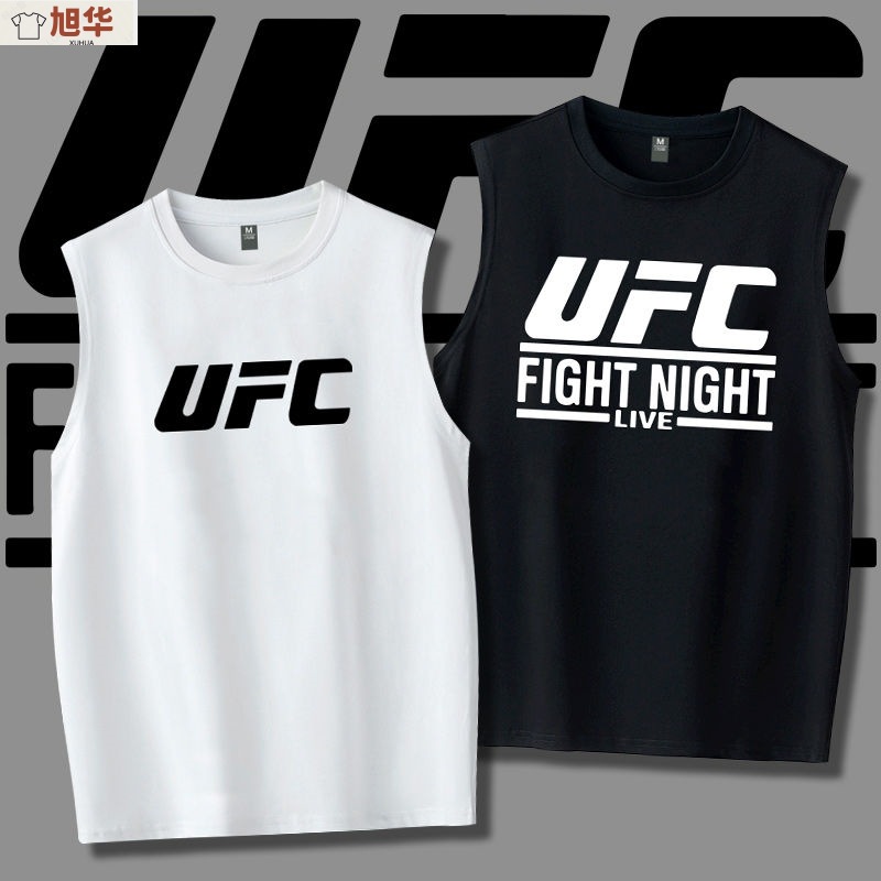 MMA mixed combat UFC logo printing cotton men's boxing martial arts Sanda loose sleeveless T-shirt vest