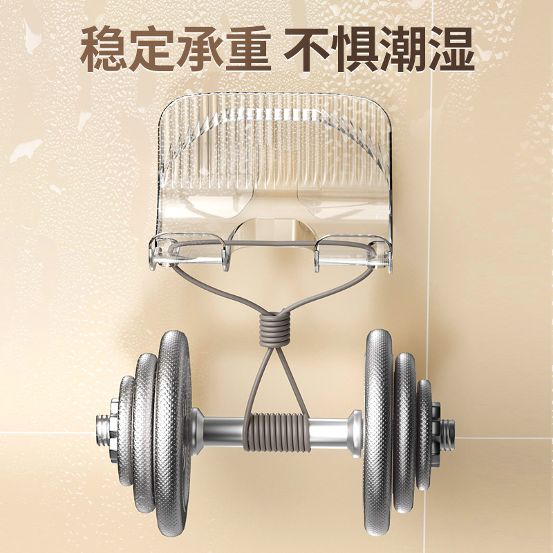 Estante de secador de pelo personalizado Pegatinas sin perforación Soporte de tubo de aire de baño Soporte de pared de baño Soporte de secador de pelo