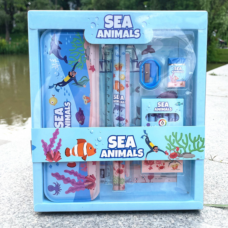 Stationary Sets Stationery Type 1 Set Cartoon Class Learning Plastic Cute Stationary Sets