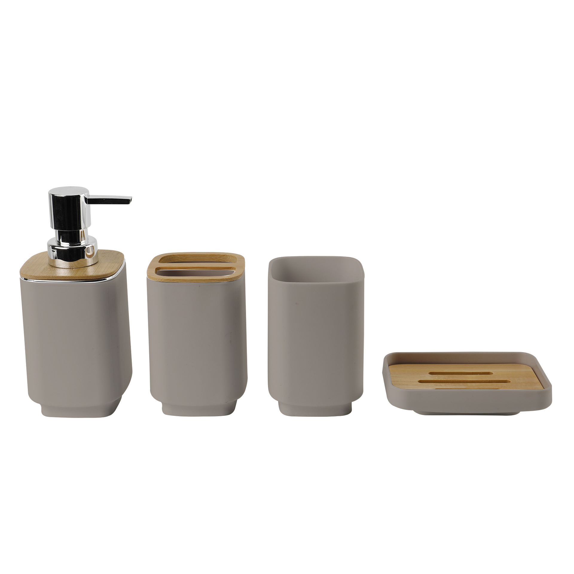 7002 cubierta de bambú conjunto de cuatro piezas-beige