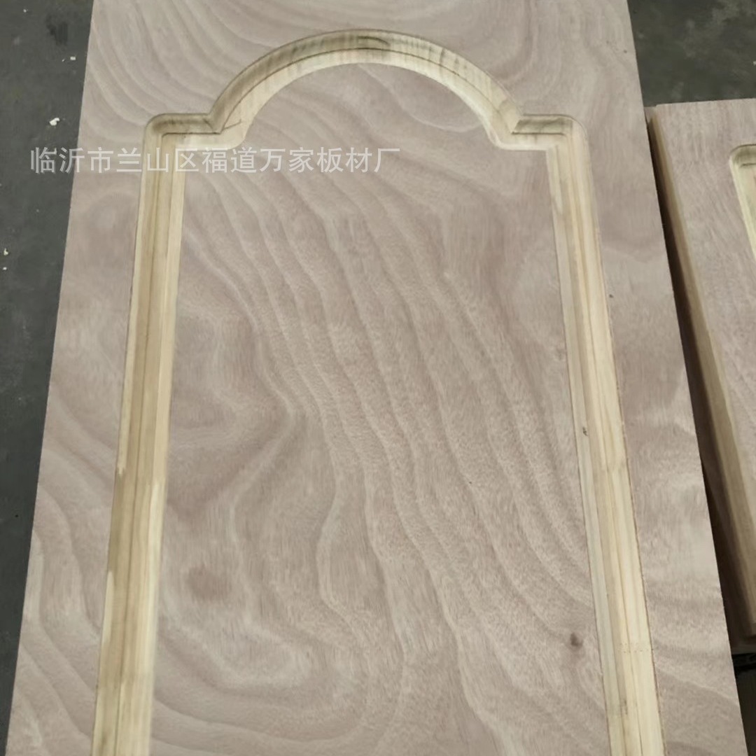 E0级 18㎜新西兰松木贴桃花芯木皮雕刻板 镂洗纯实木免打磨移门