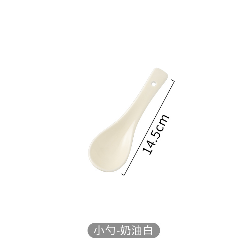 작은 스푼-크림 화이트