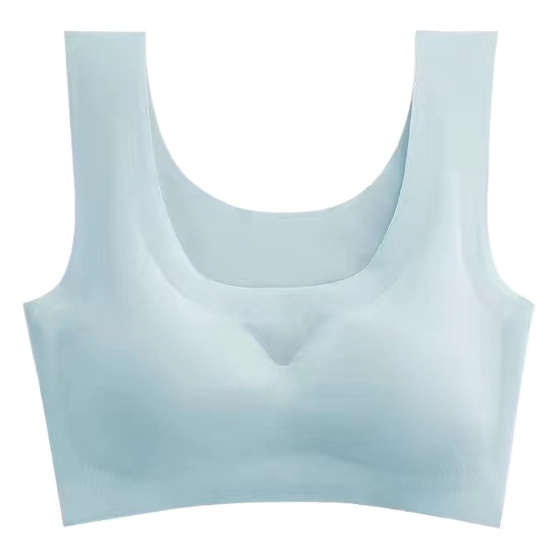 Naked One-piece Seamless Underwear Women's Rimless Gathering Bra Sleep Sports Vest Bra Thin Peace of Mind Generation