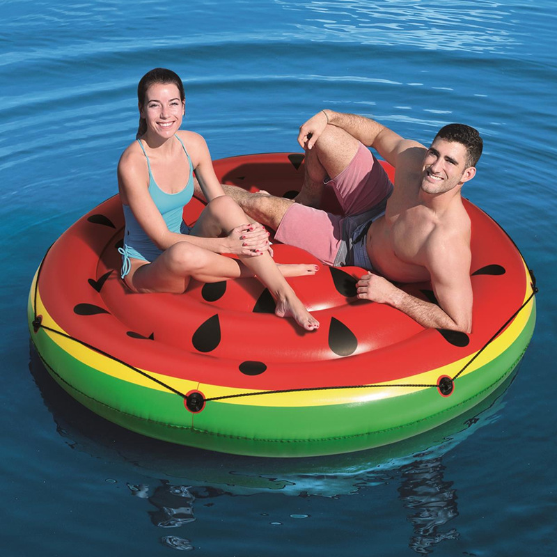 Inflatable Watermelon Swan Double Float Pool Lounger Beach Mat_voghion.com