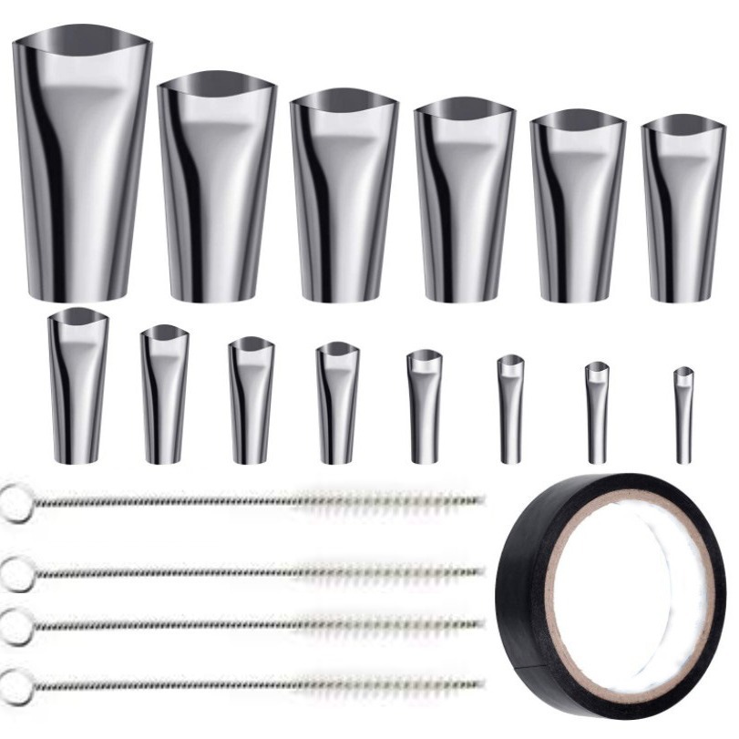 不锈钢胶嘴19件套打胶尖嘴套装亚马逊畅销不锈钢胶嘴尖嘴