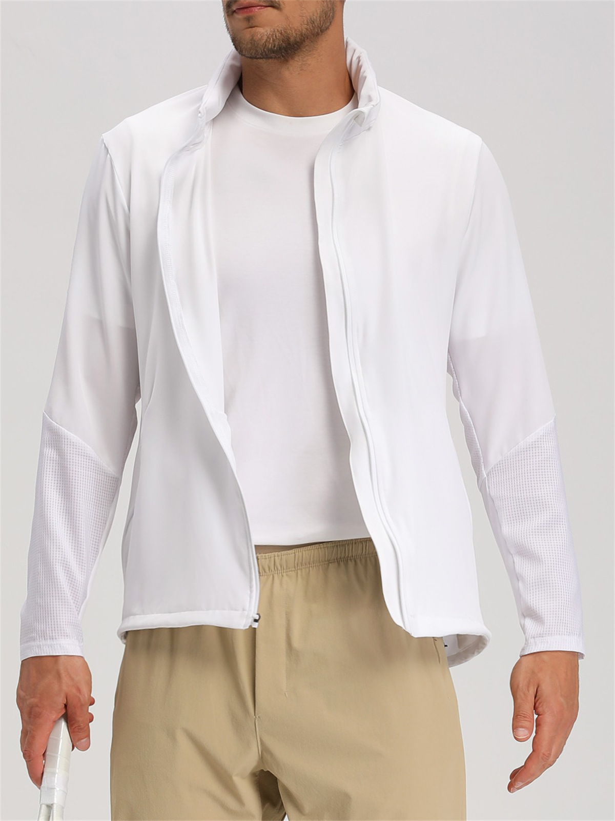 Men's quick-dry hooded zip jacket detail 3