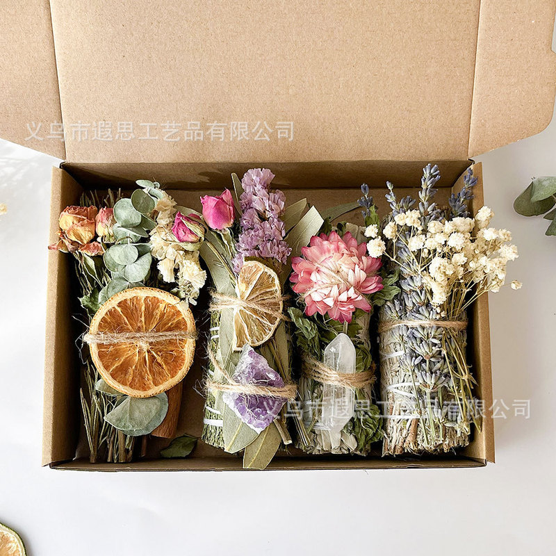 Imported White Sage Blue Sage Rose Lime Natural Crystal Aromatherapy Purification Set White Sage Imported White Sage Blue Sage Rose Lime Natural Crystal Aromatherapy Purification Set White Sage