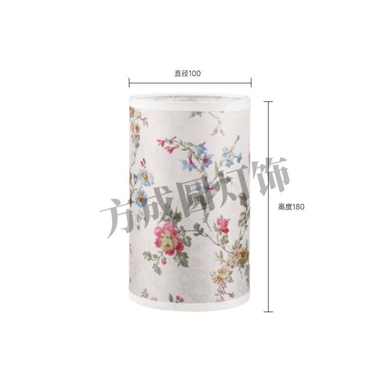 Lámpara de mesa de tela, pantalla de lámpara, estilo antiguo chino, patrón de impresión floral, tela, lámpara de cabecera de dormitorio, carcasa de pantalla de lámpara