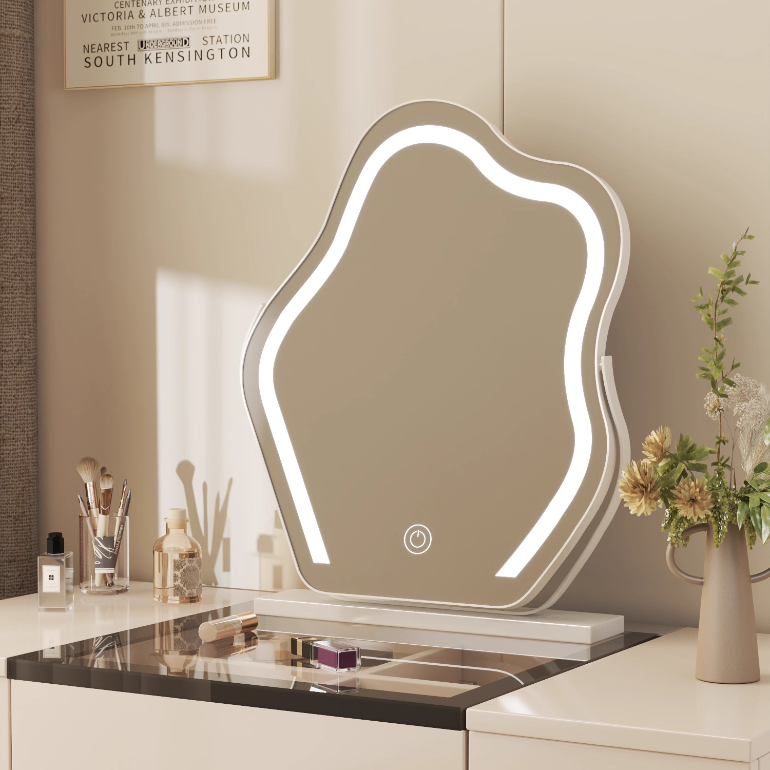 Comedor de tocador armario integral simple mesa de maquillaje moderna dormitorio pequeño armario de cama retráctil mesa de maquillaje de niñas