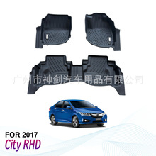 工厂批发高品质汽车脚垫右驾地板垫适用于2017本田City锋范/思迪