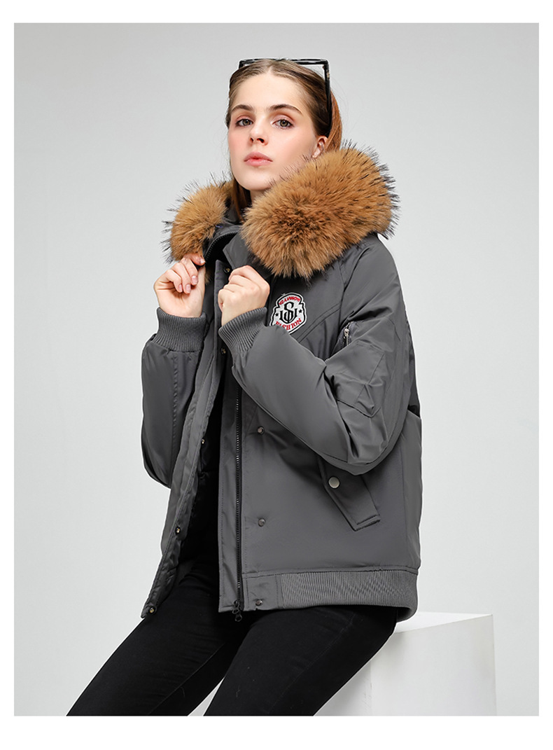 Wasserabweisende Pufferjacke für Herren/Damen – Wintermantel mit Kapuze und abnehmbarem Waschbärpelzbesatz (S-XXL) – Skifahren & Pendeln in der Stadt_voghion.com