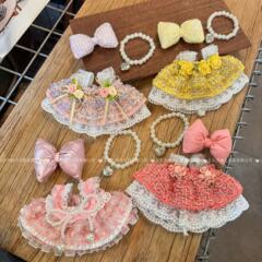 Labubu 小さな香りの花ベビー服アクセサリーネックレスリボンプリンセスドレススーツペンダント Labubu ベビー服